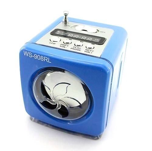 Caixinha De Som Ws-908 Portátil Rádio Fm Entrada Usb Sd