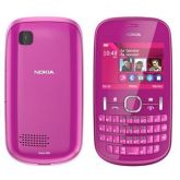 Nokia Asha 200 Rosa Dual Chip, Teclado QWERTY, Câmera 2.0 MP