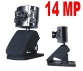 Web Cam 14 Mp Webcam + Usb +visão Noturna Led + Frete Grátis